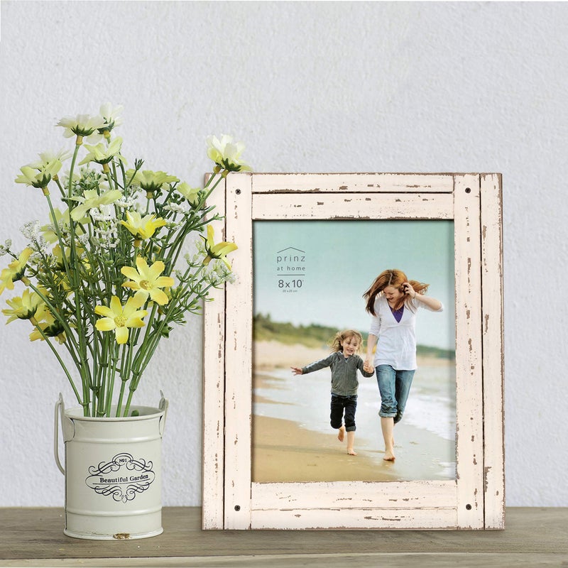 PRINZ Homestead 8-inch x 10-inch Distressed Wood Picture Frame, White, 8x10 (3710-0181) - Image 4